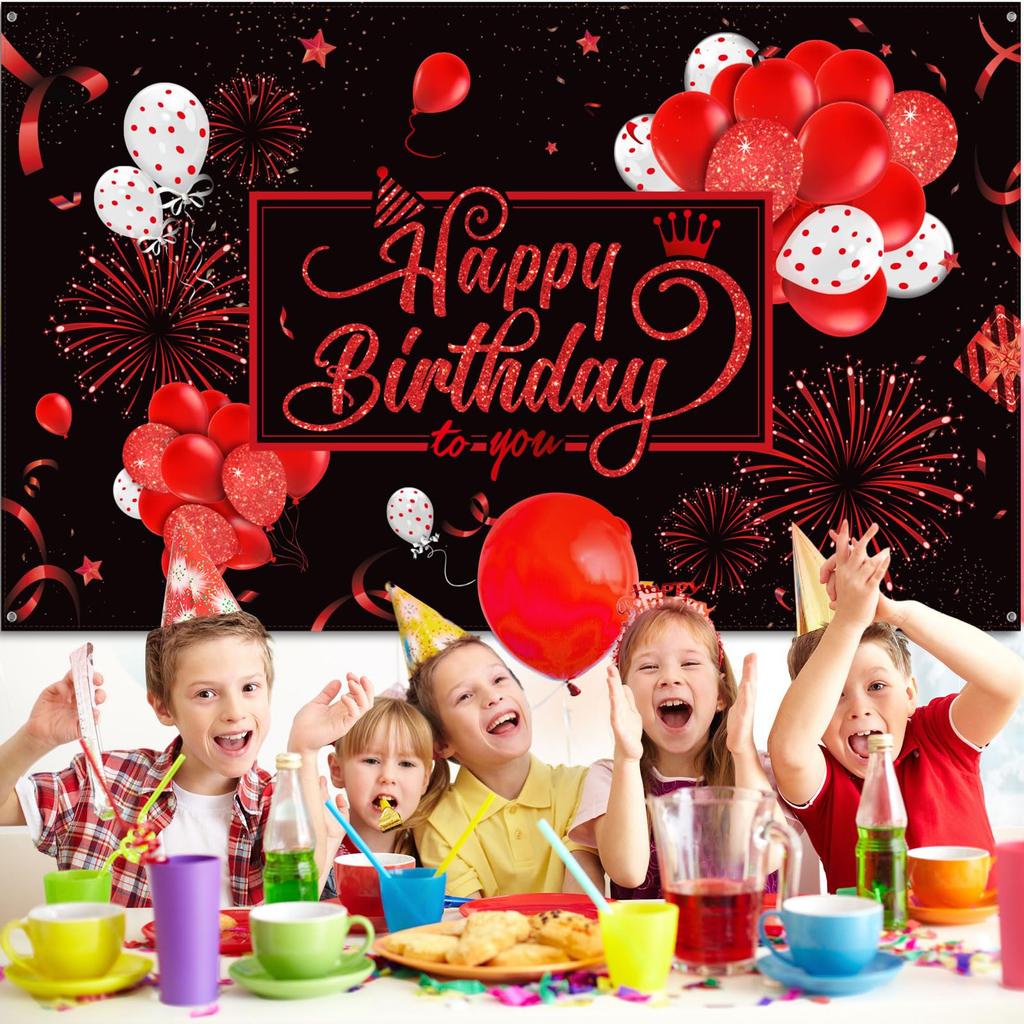 С днем рождения золотой баннер знак день рождения фото фон красный фиолетовый воздушный шар женский день рождения украшения принадлежности