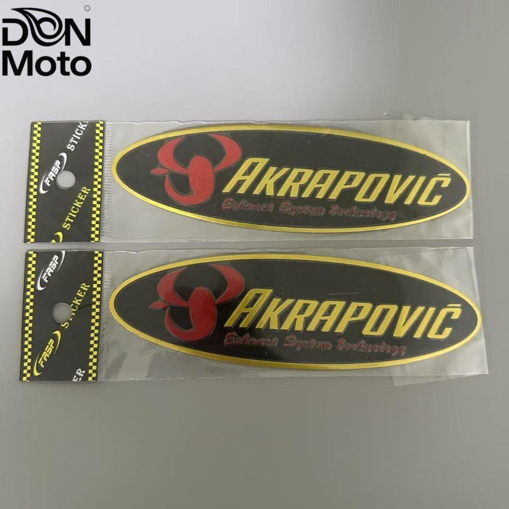 DON 2 шт. Наклейка на мотоцикл Декаль Логотипы для выхлопной системы Akrapovic Алюминиевый сплав Водонепроницаемое крепление
