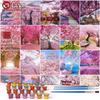 40x50cm Paint By Numbers Pink Tree Landscape DIY Picture By Numbers Cherry Blossoms HandPainted Unique Gift Home Decor