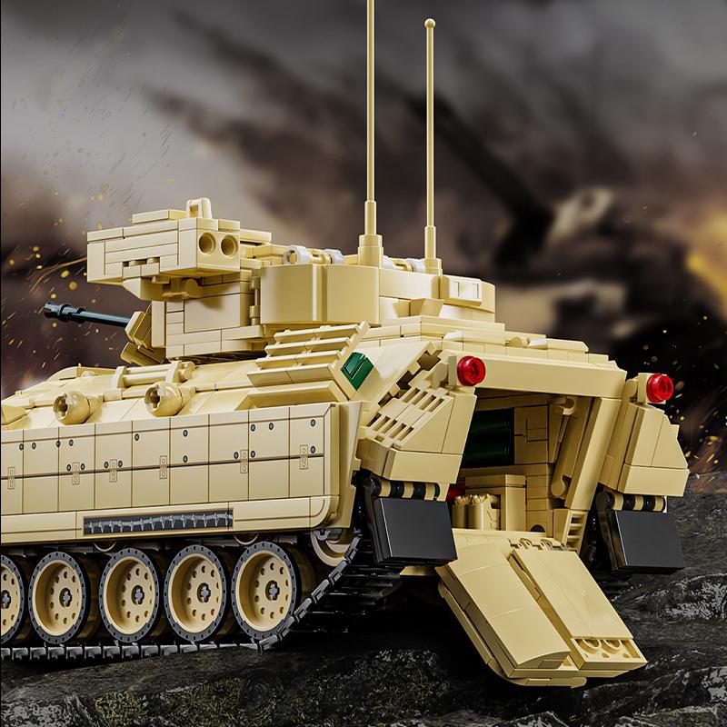 Нетоксичные Новые Бронированные Машины Stryker Модели из Кубиков Конструкторы Игрушки Военный Танк WW2 Строительные Блоки Машинки Солдат 3D Модель Взрослые Дети Подарки
