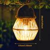 Солнечный плетеный вручную бамбуковый и ротанговый подвесной светильник, для декоративного освещения во дворах и садах, солнечный уличный садовый подвесной светильник
