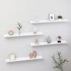 VidaXL Wall Shelves 4 Pcs White 80x9x3 Cm