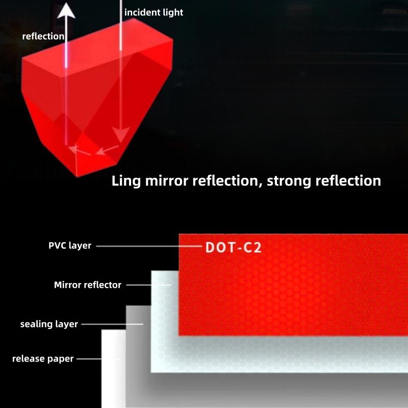 Для ежегодного техосмотра грузовиков DOT-c2 специальная светоотражающая полоса ПВХ красно-белая светоотражающая предупреждающая лента
