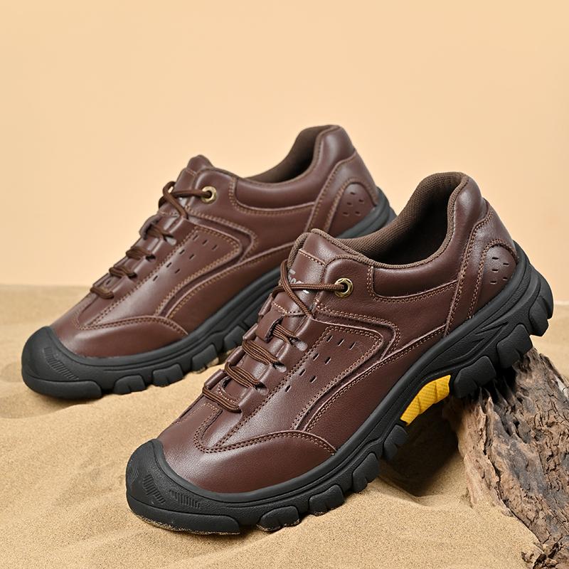 Мужские теплые зимние ботинки из натуральной кожи, модные уличные мужские кроссовки, мужские походные ботинки на шнуровке, нескользящие мужские повседневные ботинки для снега
