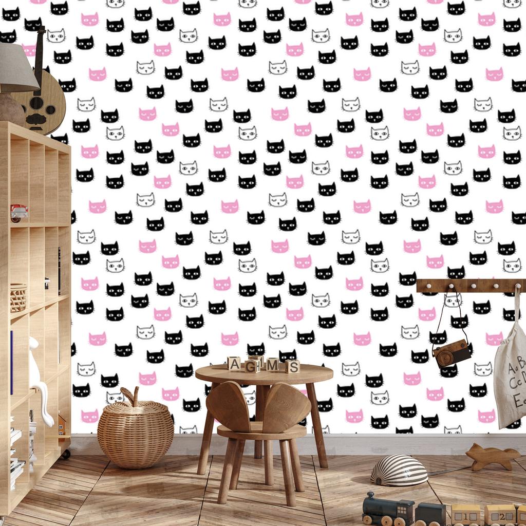 Cats wallpaper for living room and bedroom 50x1000
