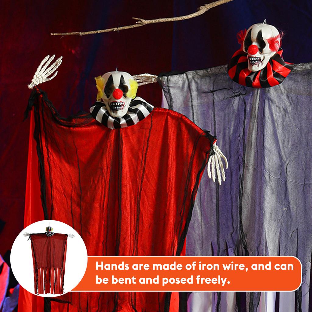 Хэллоуин Подвесной Скелет Реквизит Жуткий Страшный Реквизит для Дома с Привидениями для Уличного Крыльца Патио Дерева