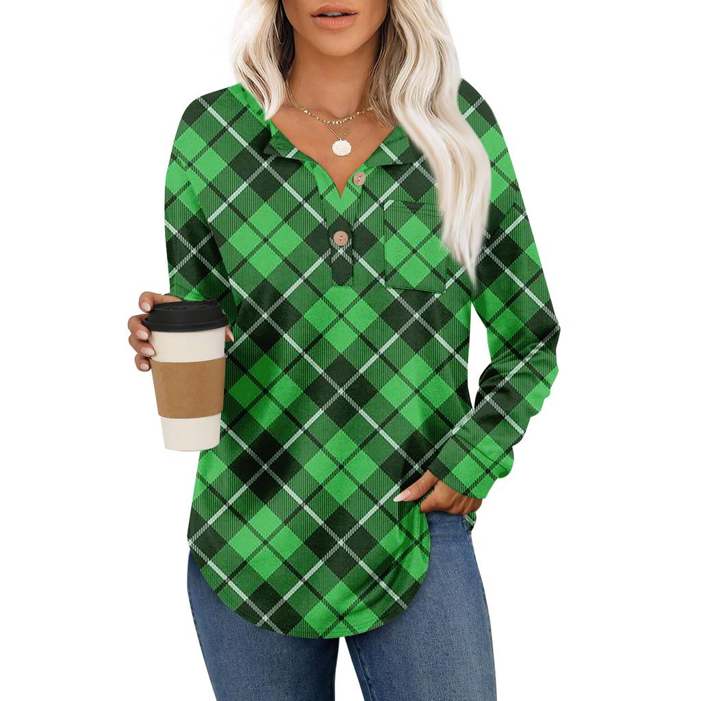 Женский модный топ с длинными рукавами в стиле ретро с принтом