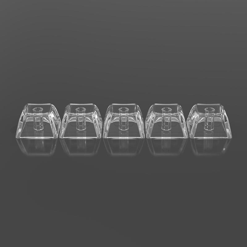 20 шт. Прозрачный пустой набор колпачков для клавиш 1U 1X Профиль XDA Кристально-полупрозрачные колпачки для механических клавиатур