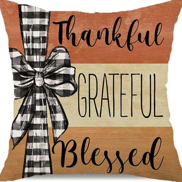 Autumn Thanksgiving Pumpkin Maple Car Line Printed Pillow Clothes Quilt Cover Room Decoration Sofa Cushion