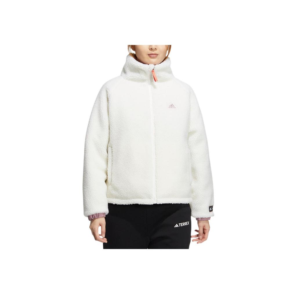 Adidas Cny Series W Y23 Rvsb Pd J Двусторонняя спортивная повседневная хлопковая куртка Женская куртка Han-Jade-White HY7217