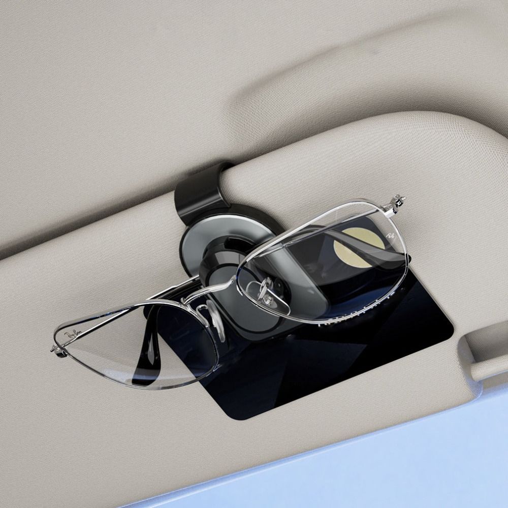 Нажимной держатель для очков, клипса на козырек автомобиля, универсальный держатель для солнцезащитных очков, билета