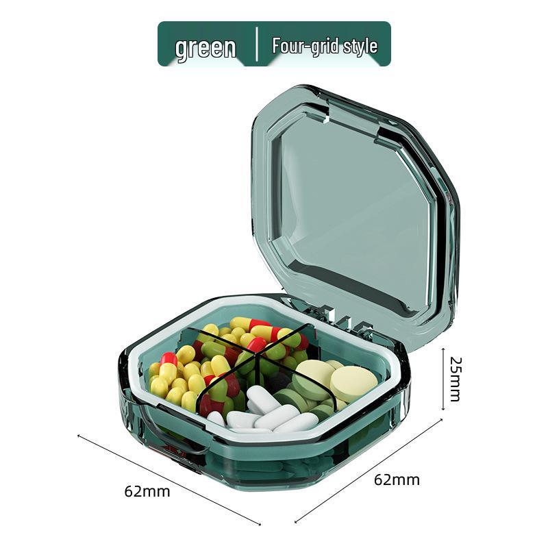 Portable 7-Day Large Capacity Pill Box with Splitter