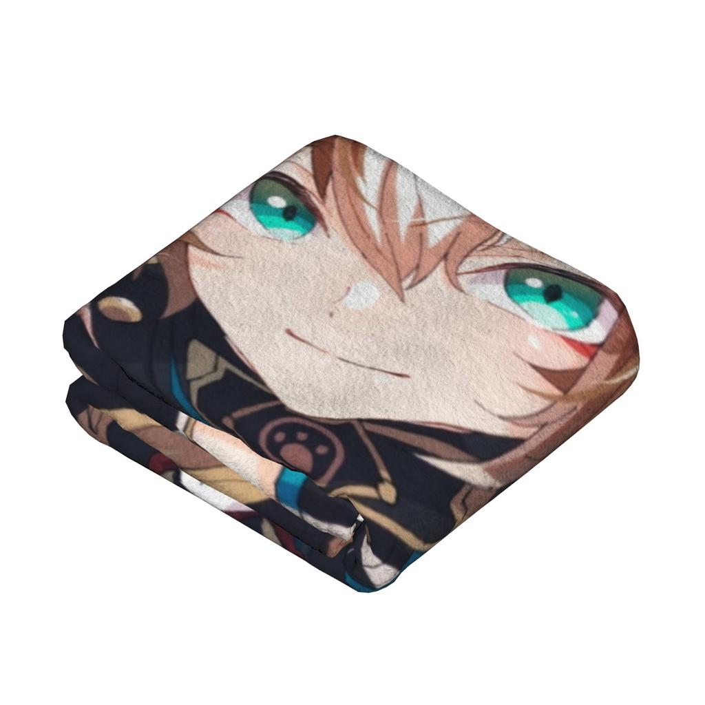 Gorou Genshin Impact Game Blanket Fleece All Season Multi-function Soft Throw Blankets for Home Couch Plush Thin Quilt