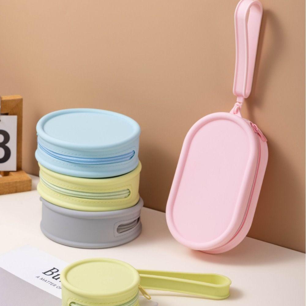 Korean Style Silicone Cosmetic Bag Zipper Make Up Pouch Bag Small Pouches Bag Organizer  Outdoor