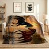 Horse River Flannel Blanket Throw Blanket Soft Warm Sofa Bed Camping home Decor Unique Christmas Gift C926161