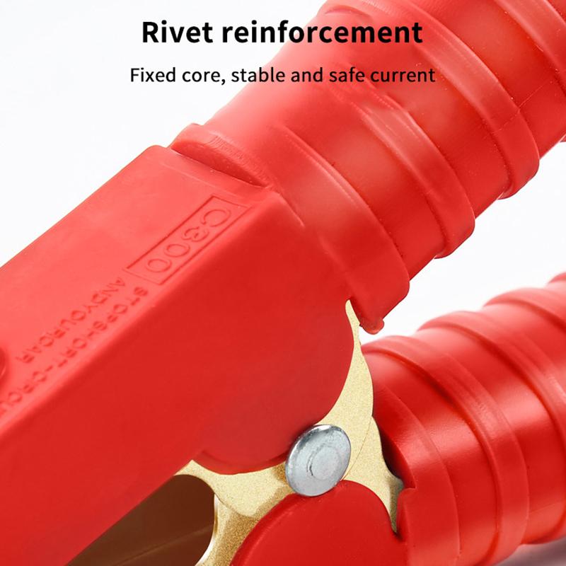 1 пара тестовых зажимов типа «крокодил» с пластиковой ручкой для электрического проекта 100-300А электрический зажим типа «крокодил» для аккумулятора с изоляцией