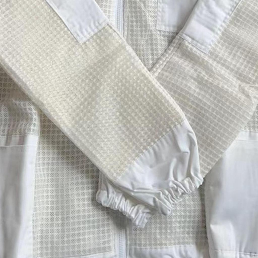 Bee Keeper Suit Adult Outfit with Hood Ventilated Professional Protective Essential Farm Smock