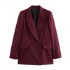 Straight Women's Blazers Office Long Blazer Woman Long Sleeve Oversized Blazer for Women Outerwears Vintage Coats