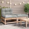 VidaXL Garden Sofa Without Armrests with Cushions and Footrest, Seat with Backrest, Patio Terrace Furniture 838126
