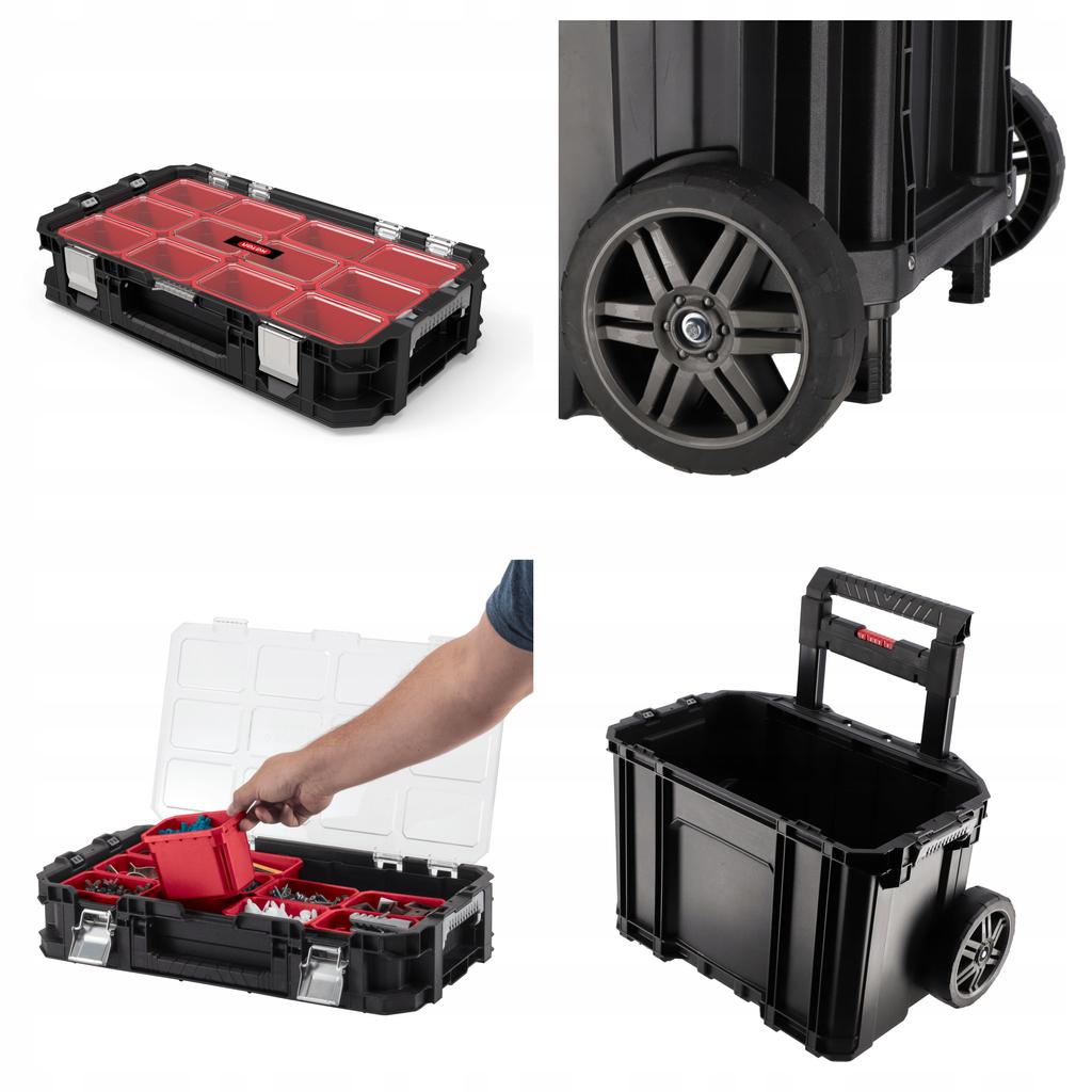 KETER Tool Box On Wheels Tool Organizer Set Of 3 Boxes