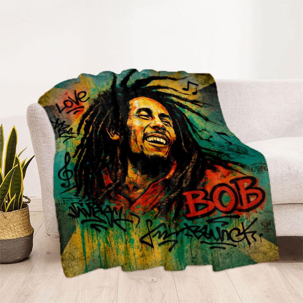 Bob Marley Portrait Bob Marley Blanket Soft Cozy Great For Office Office Chair Bed Allseason Use Warmthful Decor Suitable For Gifting Relatives And Fr