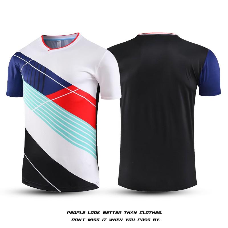 Quick-Dry Badminton Set Men Women Sportswear Training Outfit Striped Gym Running Volleyball Tennis