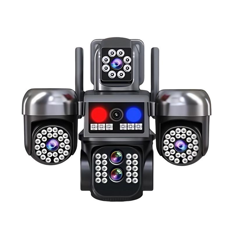 V380 10X Zoom Outdoor PTZ Camera with Multi-Lens, HD Full Color, and Mobile Alarm.