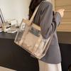 Women's Transparent Tote Bag Shoulder Bag Large Capacity Handbag