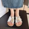 Wear Summer Popular Super Fire Boken Cool Slippers with Skirts Go Out Seaside Niche Thick-soled Slippers Women 2025 New