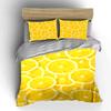 Yellow citrus fruit slices. Bedding sets Duvet cover sets Duvet covers Pillowcases(1 * Duvet Cover 2 * Pillowcases without duvet insert)