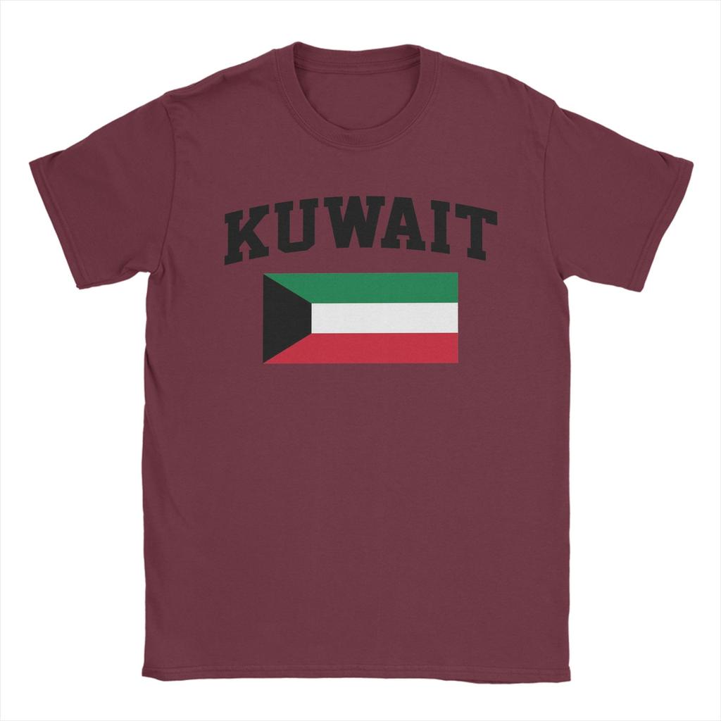 Kuwait Flag TShirt Unisex Funny Cotton Tee Shirt Round Collar Short Sleeve T Shirts Plus Size Clothes