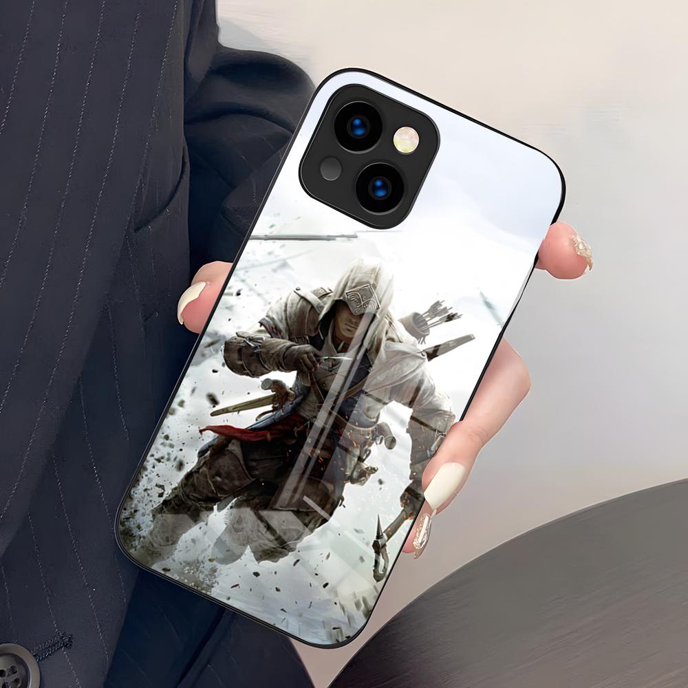 Чехол для телефона игры Assassins C-Creed Для IPhone 17 Pro Max 15 Pro 16 14 Plus 12 13 Mini 11 Pro Ударопрочный Стеклянный Чехол