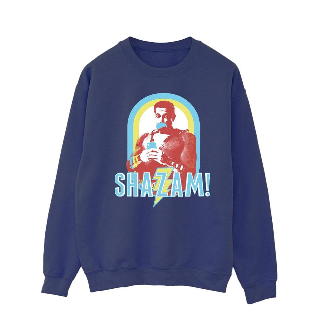 DC Comics Mens Shazam Buble Gum Frame Sweatshirt