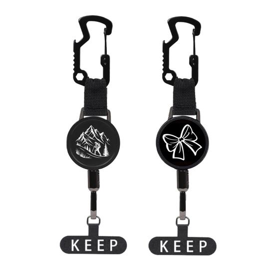 Пряжка для мобильного телефона Выдвижной держатель с шнуром 60 см для быстрого доступа Нержавеющая сталь Противоугонный ремень-зажим Аксессуар для телефона