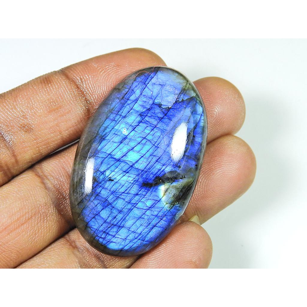 104 карата. Павлиний синий лабрадорит овальный кабошон натуральный драгоценный камень 29X36X8 мм SK-1187