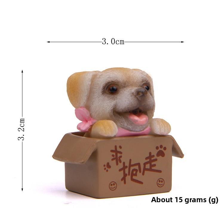 Cute Cartoon Box Corgi Husky Shepherd Dog Mini Model For Party Decorations And Gifts