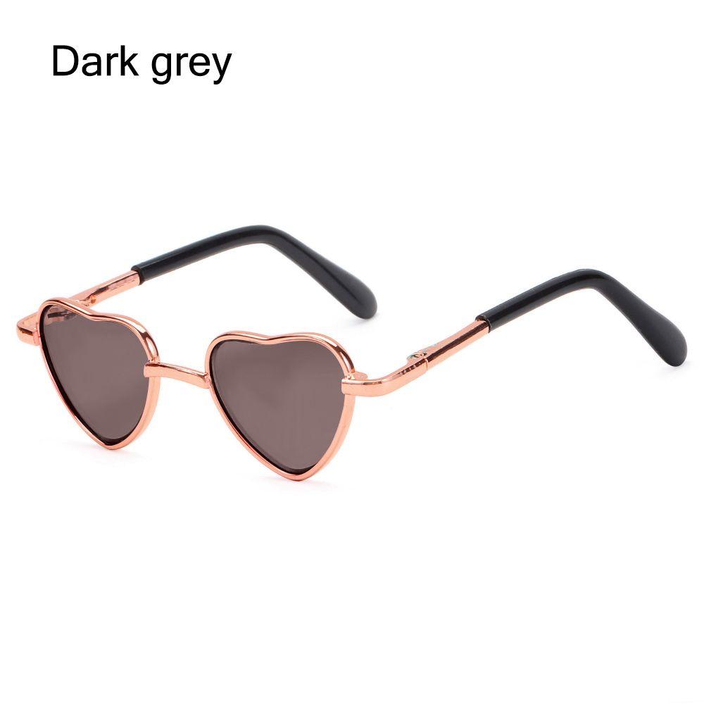 Опора для фотосессии, костюм для косплея, вечеринки, кошки, маленькие собаки, очки для собак, очки для кошек, металлические солнцезащитные очки в форме сердца