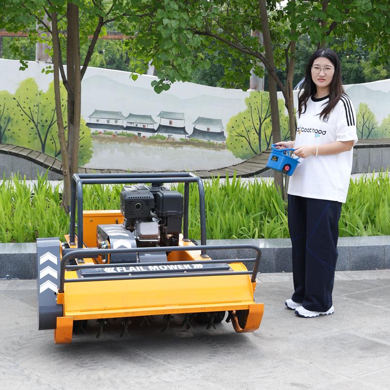 European Spot Crawler Type Remote-Controlled 4-Stroke Cordless Self Propelled Industrial Grade Household Lawn Mower Flail Mower