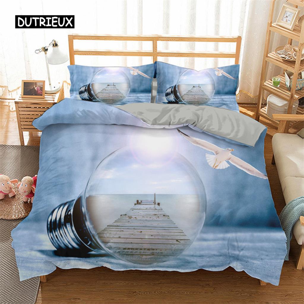 Комплект постельного белья Starfish Summer Beach Seashell Starfish Twin Комплект постельного белья из полиэстера Hawaiian Tropical Nature Sea King Quilt Cover