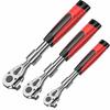 1/4 3/8 1/2 Inch Retractable Ratchet Set Drive Rotating Ratchet Reversible Drive 72 Tooth Socket Wrench Mechanical Tool