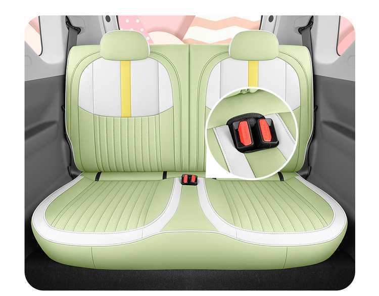 Подушка на сиденье 2025 Geely Panda Mini: Кожаный чехол на сиденье "Медведь выносливости" для любого сезона