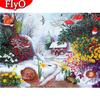 Diamond Painting House Full Square Round Squirrel Craft Kit Diamond Embroidery Landscape Mosaic Snow Christmas Decoration