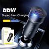 66W PD Car Charger Fast Charging PD QC3.0 Dual USB C Car Phone Charger Type C Adapter In Car for IPhone