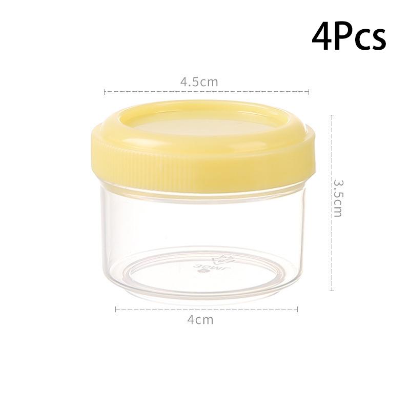 4 шт. 35 мл контейнеры для салатной заправки, пластиковые контейнеры для соуса с закручивающейся крышкой и крышкой, аксессуары для ланч-боксов