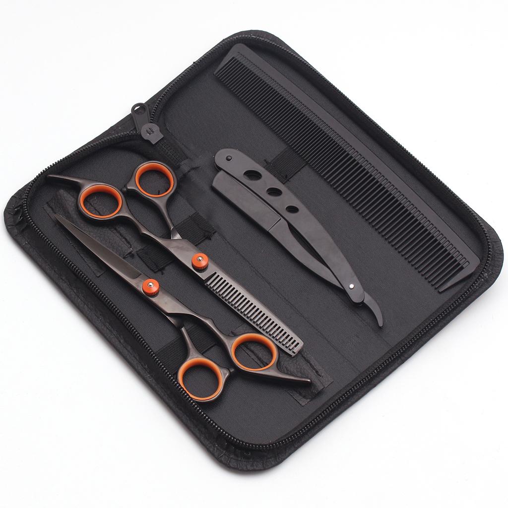 Hair Scissors 6" Japan Professional Hairdressing Scissors Black Hair Cutting Scissors Salon Thinning Scissors Haircut