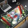 Кавайный коврик для клавиатуры с изображением девушки Hololive, с прошитыми краями, нескользящий, скоростной, резиновая поверхность, HD-печать, большой, для ноутбука Tenko Shibuki 900x400 мм