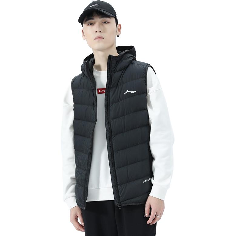 Мужские пуховые жилеты Li Ning с капюшоном Средняя толщина AMRR079-1