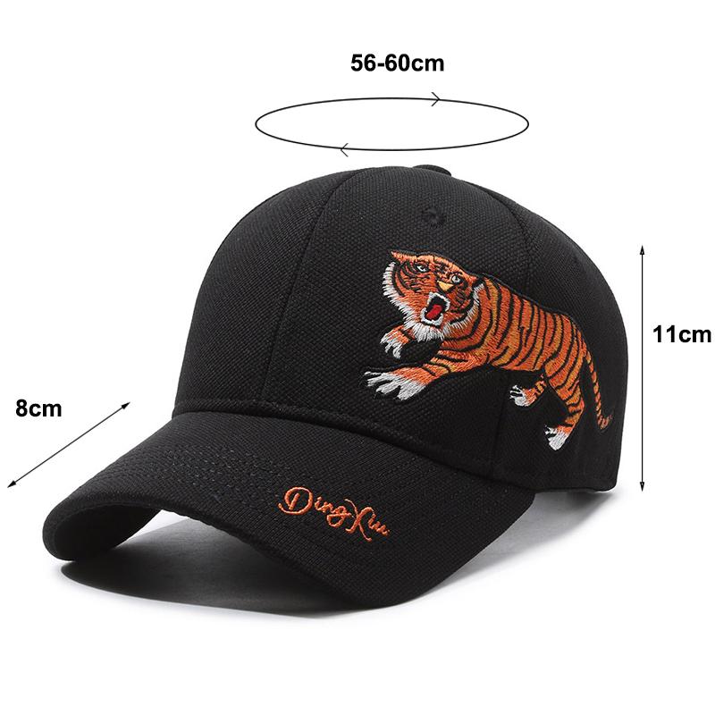 Кепка мужская весенне-осенняя бейсболка с вышивкой тигра мужская уличная кепка