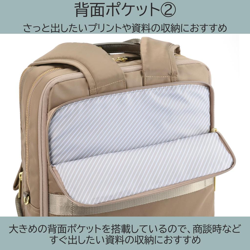 Backpack Fittem A4 File PC Storage Charcoal H39 X W28 X [Ace Gene] 14.0inch No.68684 Women's D12/14cm