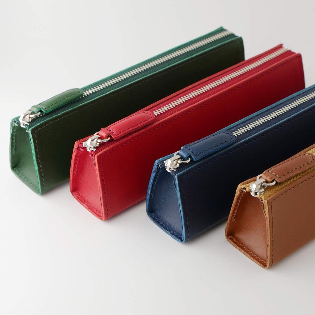 Пенал из итальянской кожи размера M, кожа BT, темно-коричневый [надевающийся] INL-4005